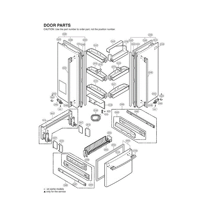 Section 4 Diagram and Parts List for LRFD25850SB AWBCLGA LG Refrigerator