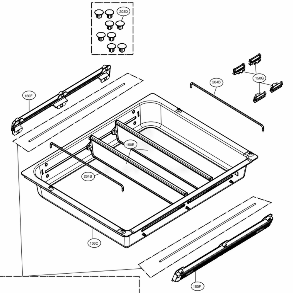 Customchill Parts Diagram and Parts List for 72483 ASTCSE1 LG Refrigerator