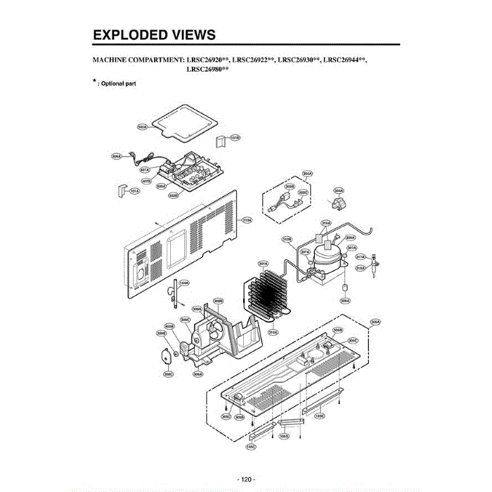 Section 2 Diagram and Parts List for LRSC26980TT ATICLGA LG Refrigerator