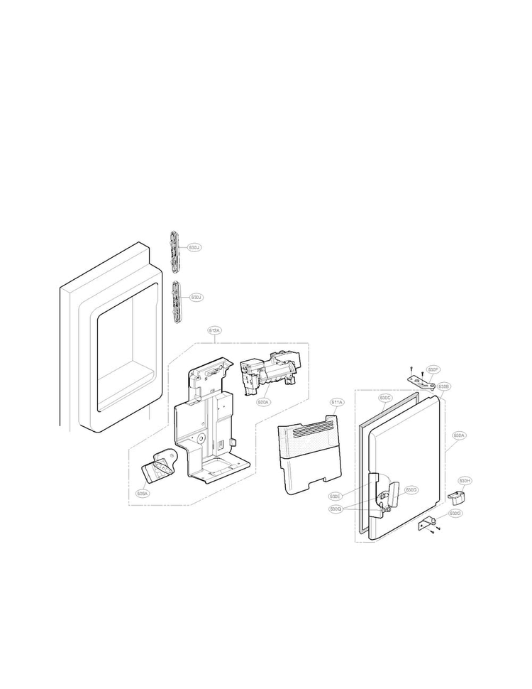 Ice Bank Parts Diagram and Parts List for LFX25976ST 00 LG Refrigerator