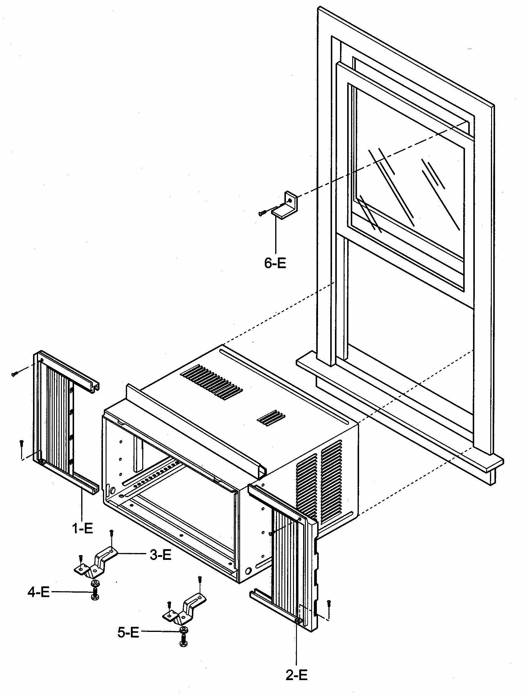 Installation Kit Asst Diagram and Parts List for 58072124200  Kenmore Air Conditioner
