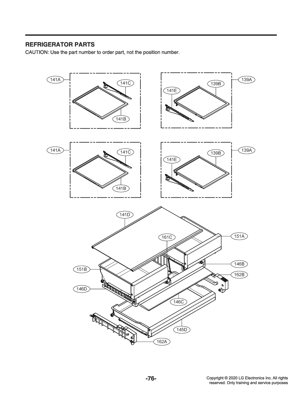 Refrigerator Parts Diagram and Parts List for GR-B238NSNM ASTCNA6 LG Refrigerator