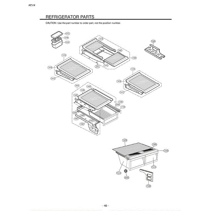 Section 6 Diagram and Parts List for LFD22860SW ASWCLGY LG Refrigerator