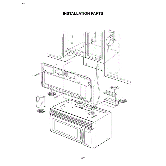 Section 1 Diagram and Parts List for LMV-1975ST ASTELGA LG Microwave Oven Combo