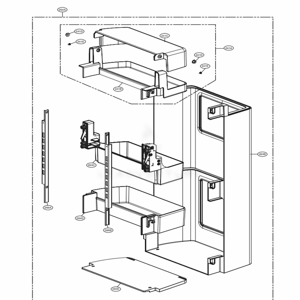 R-Room Home Part Diagram and Parts List for LPXS30866D ASBCNA0 LG Refrigerator