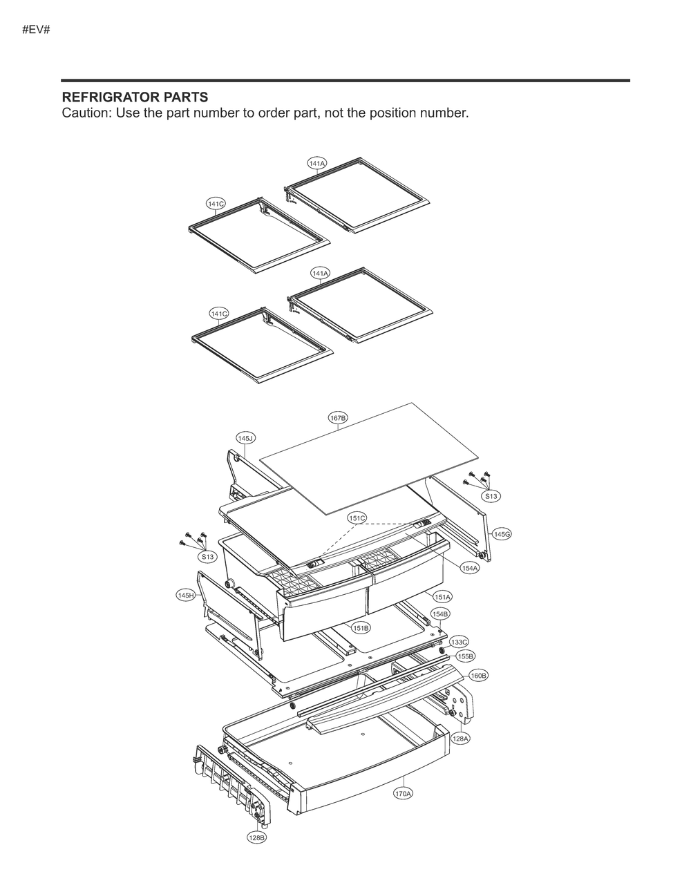 Refrigrator Parts Diagram and Parts List for GM-F223DSXM ASTCNA1 LG Refrigerator