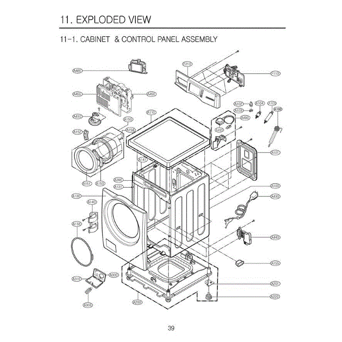 Section 2 Diagram and Parts List for CW2079CWD ABWEEUS LG Washer