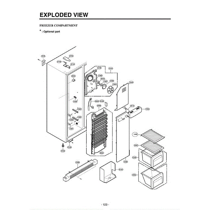 Section 3 Diagram and Parts List for LRSC21934SB AWBCLGA LG Refrigerator