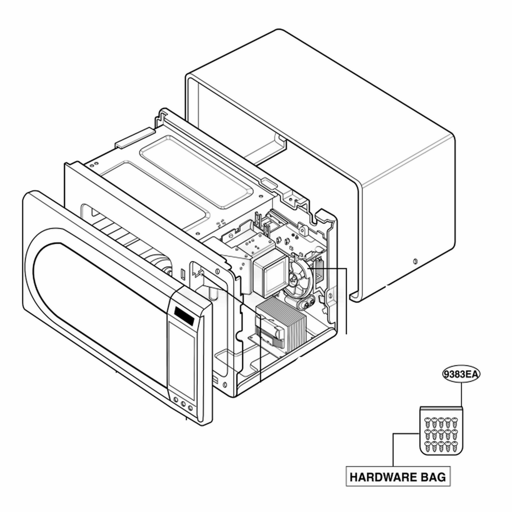 Main Diagram and Parts List for JES1358WJ CWHEGEU LG Range