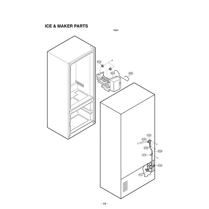 Section 4 Diagram and Parts List for LRFC25750SB AWBCLGA LG Refrigerator
