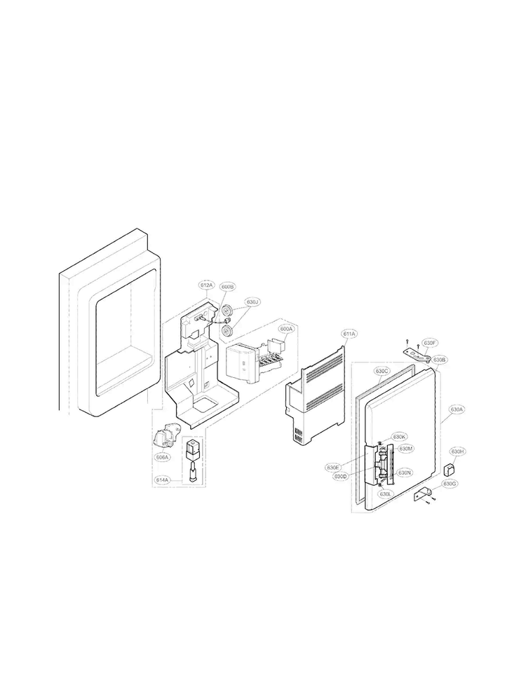 Ice Bank Parts Diagram and Parts List for LMX25985ST02  LG Refrigerator
