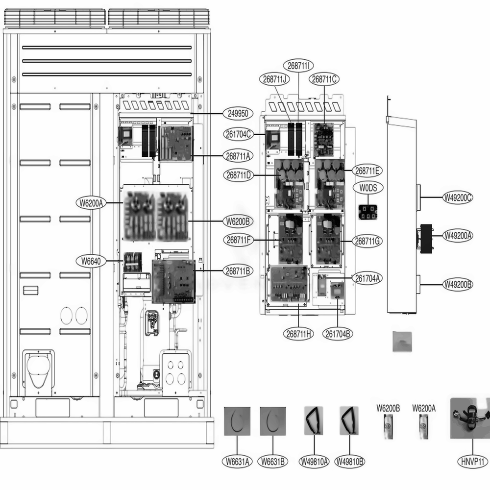 Main 1 Diagram and Parts List for ARUB145DTE4 AWGBLUS LG Air Conditioner
