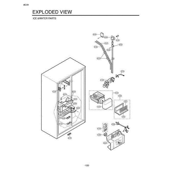 Section 2 Diagram and Parts List for LSC27910SW ASWCLGA LG Refrigerator