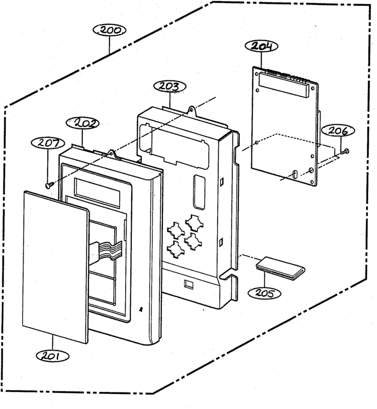 Controller Parts Diagram and Parts List for MV-1320W  LG Microwave