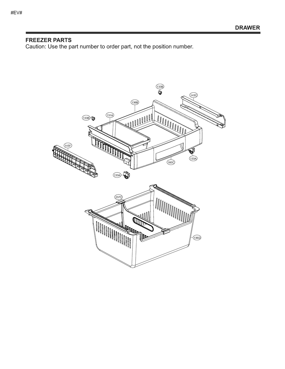 Freezer Parts Diagram and Parts List for GM-B248RQFM ABICSE3 LG Refrigerator