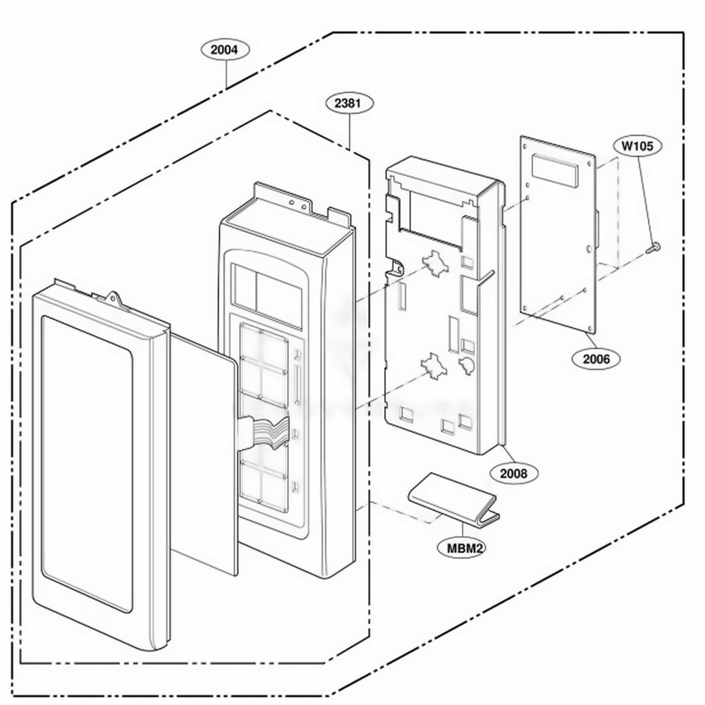 Controller Parts Diagram and Parts List for LMV1921SS AS1EGSC LG Range