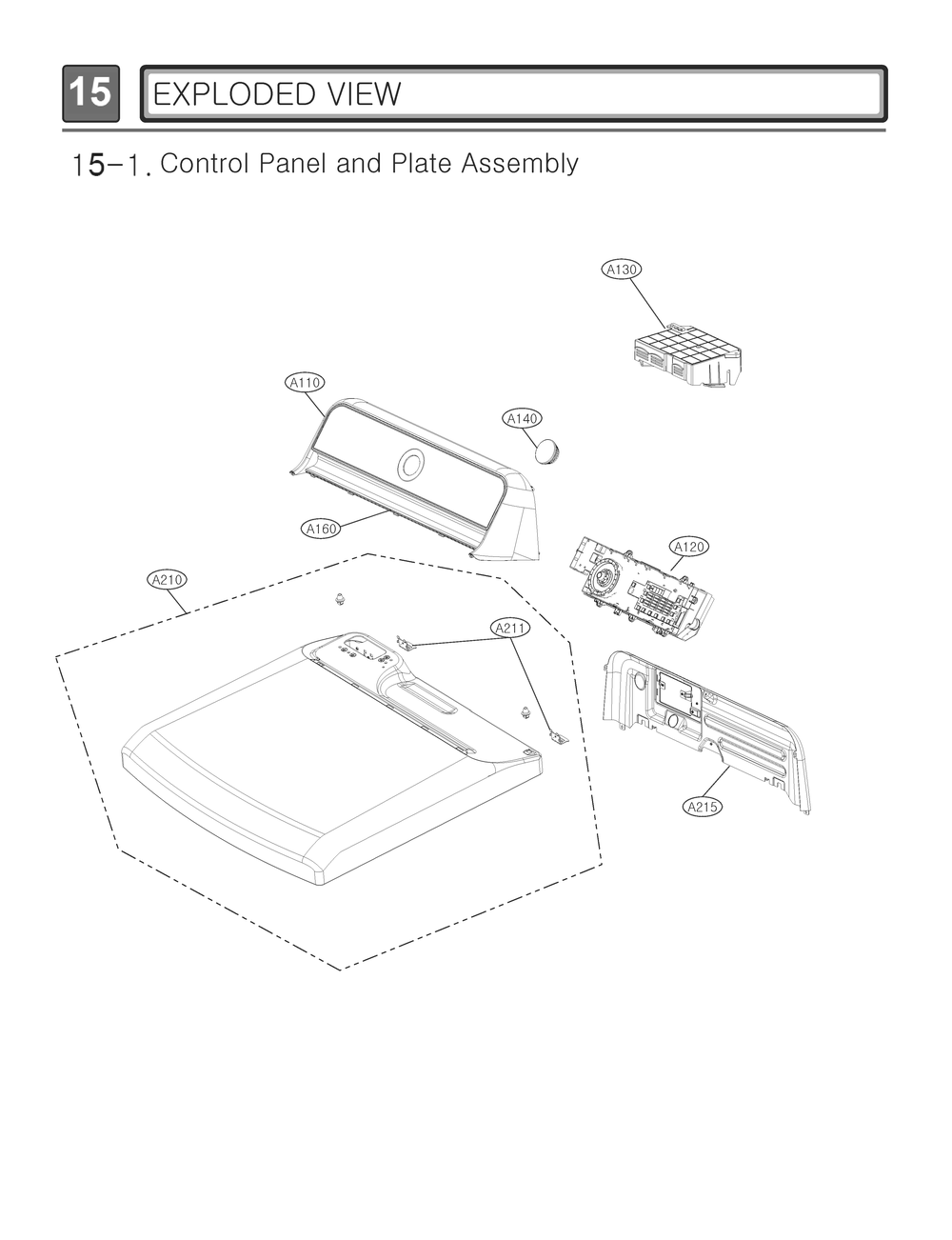 Control Panel And Plate Assembly Diagram and Parts List for DLGX7901WEA ABWEEUS LG Dryer