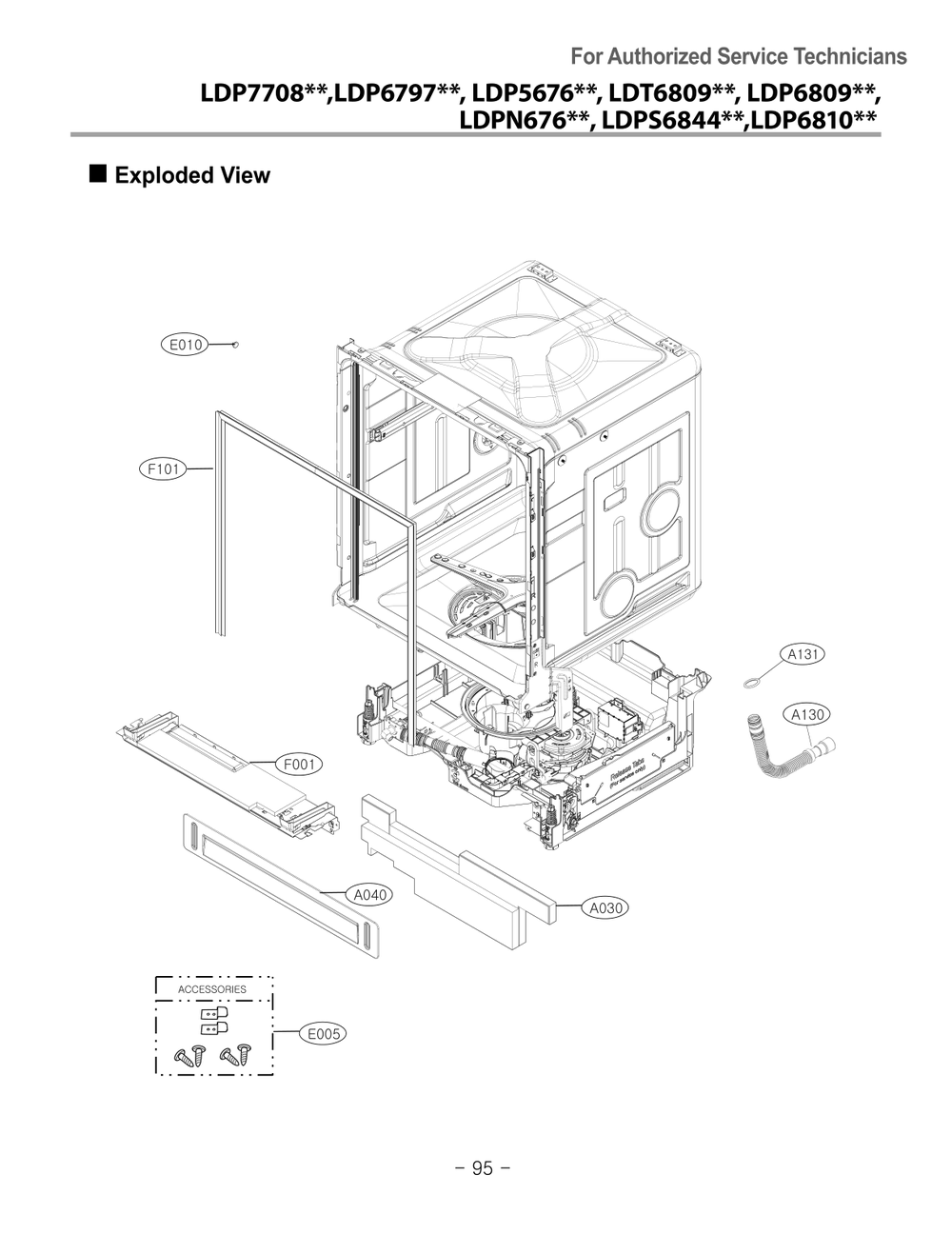 Diagram 1 Diagram and Parts List for DUA315HB ABPEEUS LG Dishwasher
