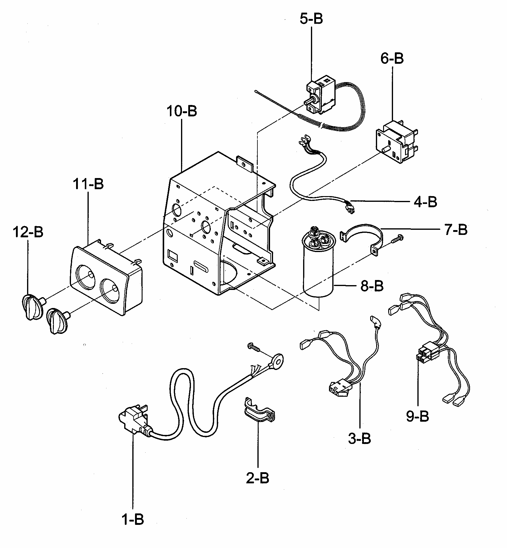 Control Box Assy Diagram and Parts List for 58073123200  Kenmore Air Conditioner