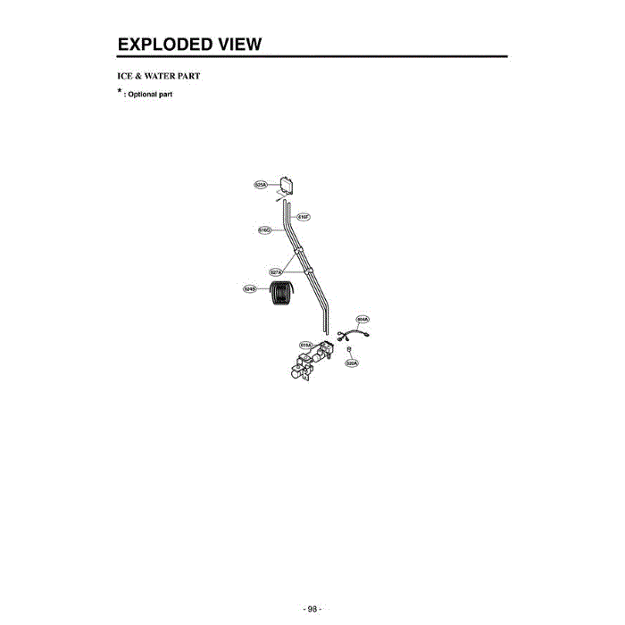 Section 1 Diagram and Parts List for LSC27950SW ASWCLGA LG Refrigerator