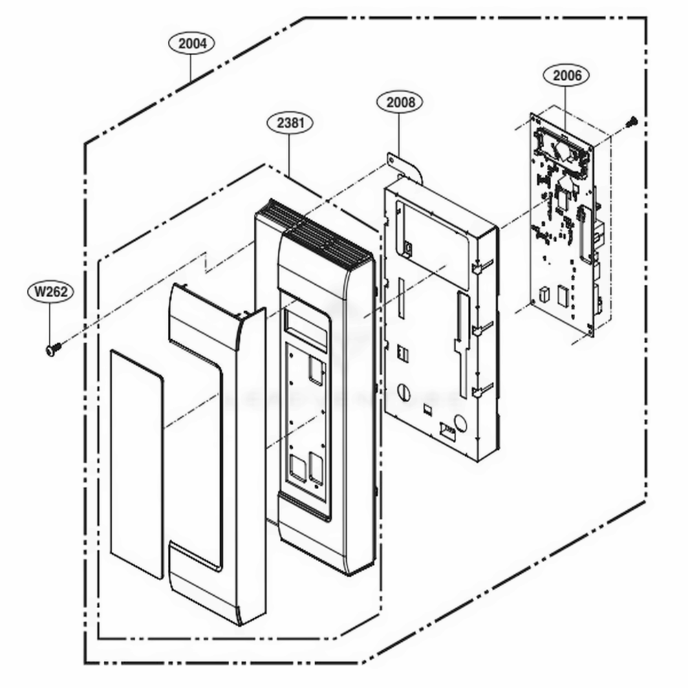 Controller Parts Diagram and Parts List for LMVM2033ST CSBELGA LG Microwave
