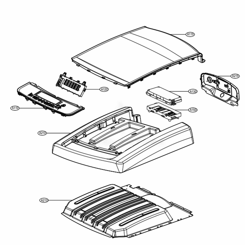 Control Panel And Plate Assembly Diagram and Parts List for DLG1102W ABWEEUS LG Dryer