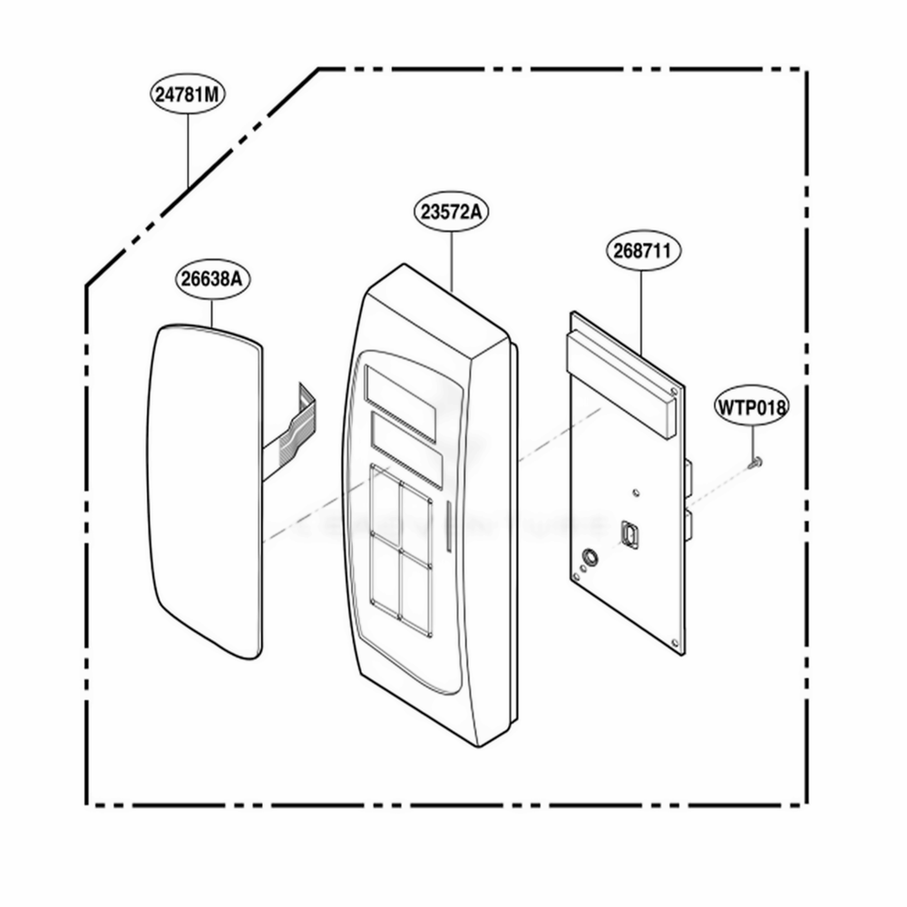 Controller Parts Diagram and Parts List for MS114YE ABKEGSC LG Range