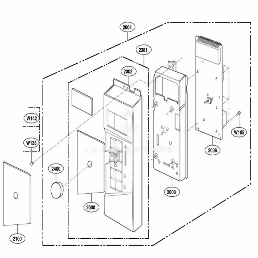 Controller Parts Diagram and Parts List for JVM1790WKC AWHEGEC LG Range