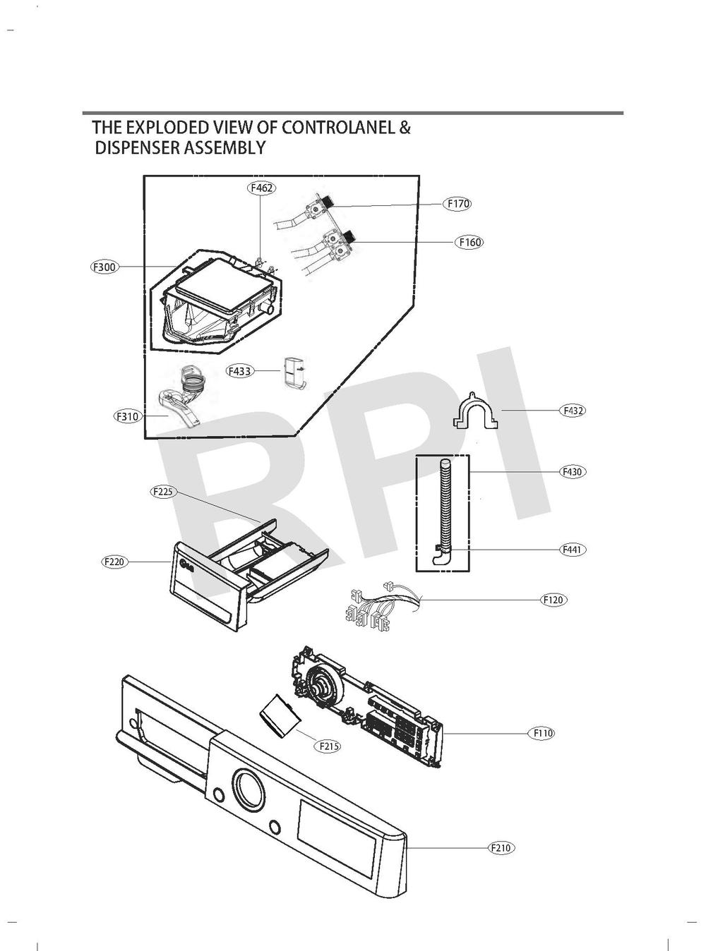 Diagram 2 Diagram and Parts List for WM1455HVA  LG Washer