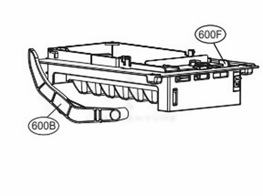 Ice Maker And Ice Bin Parts Diagram and Parts List for LFCS27596S ASTCNA1 LG Refrigerator