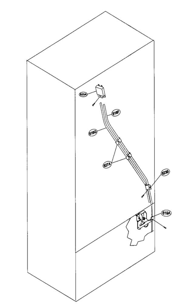 Ice/Water Parts Diagram and Parts List for LSC27970ST 00 LG Refrigerator