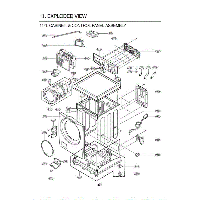 Section 3 Diagram and Parts List for WM3988HWA ABWEEUS LG Washer