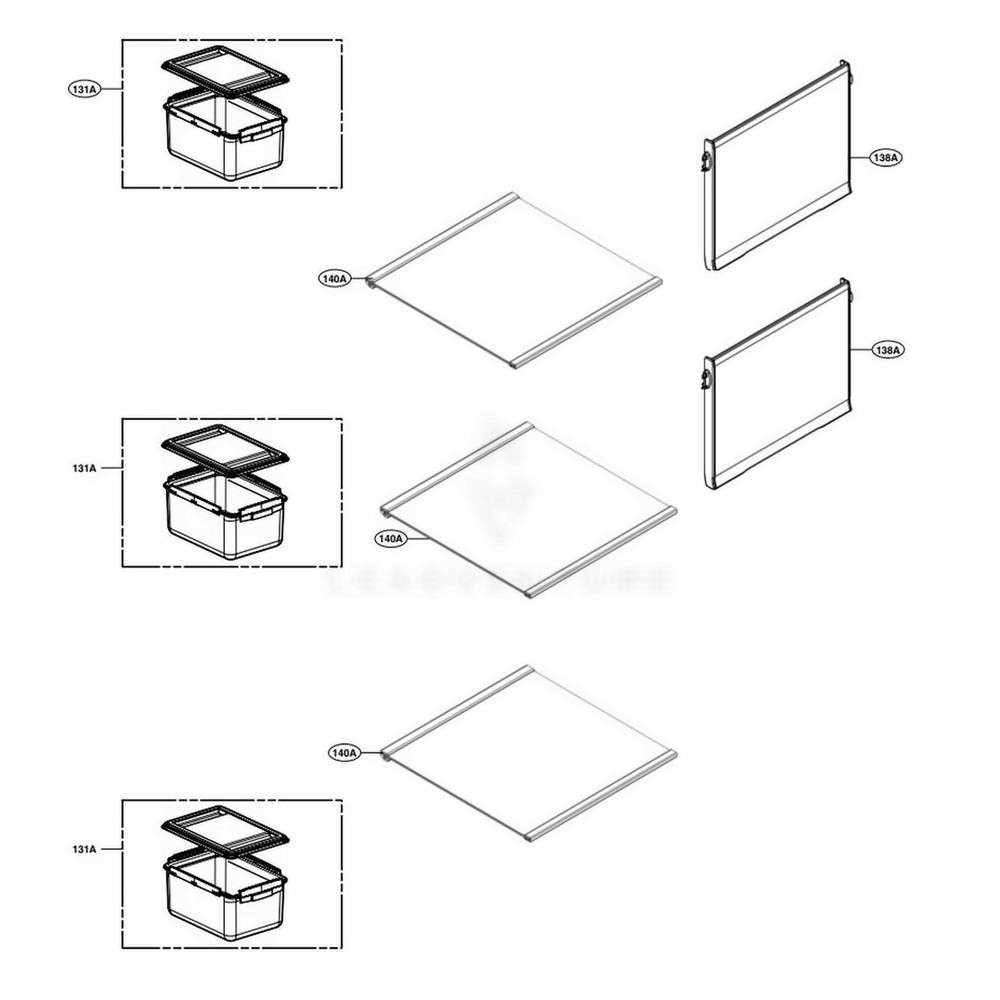 Main 2 Diagram and Parts List for LMNS14420V ANSCNA0 LG Refrigerator