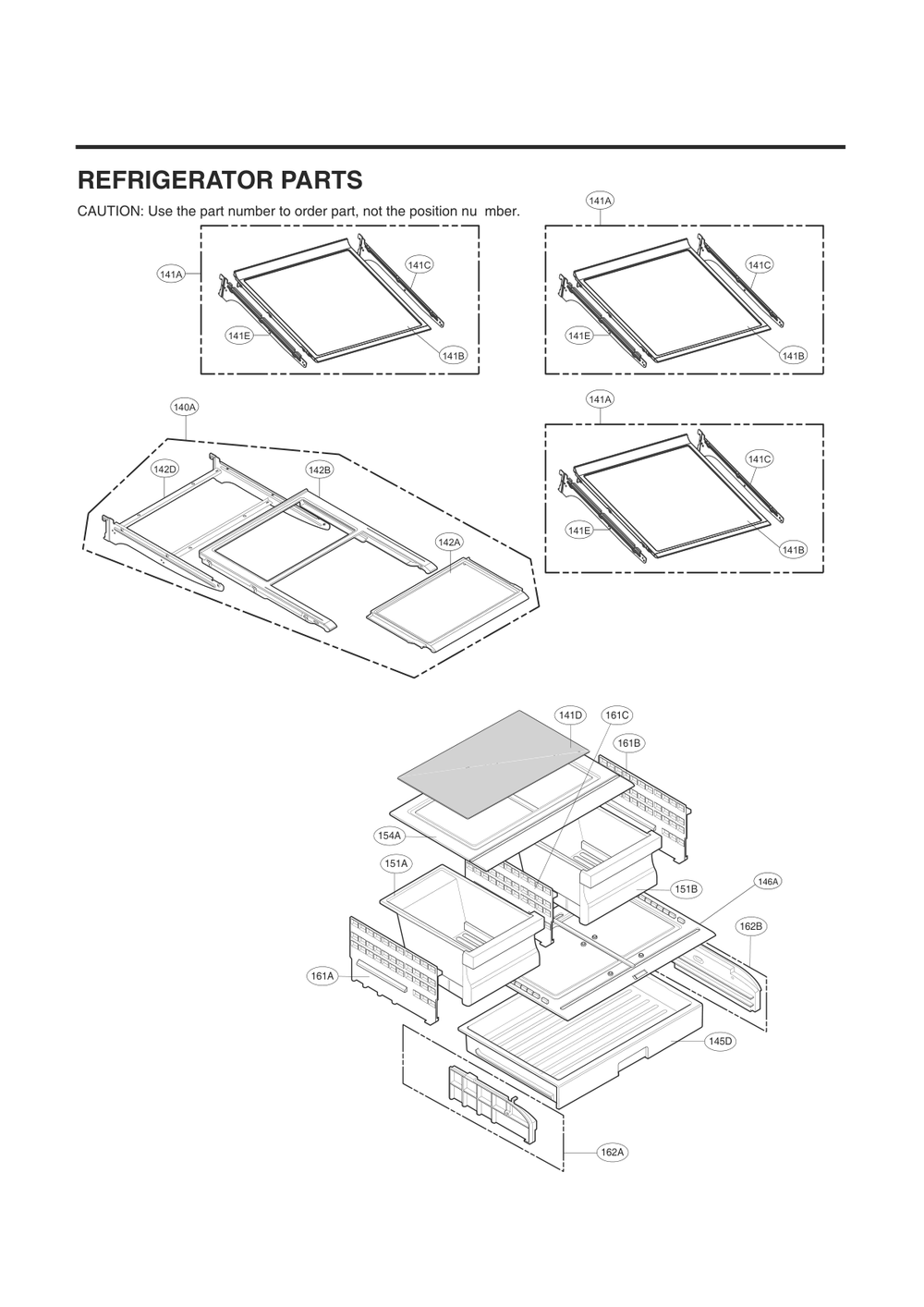 Refrigerator Parts Diagram and Parts List for GC-J288GSXM ASTCNA0 LG Refrigerator