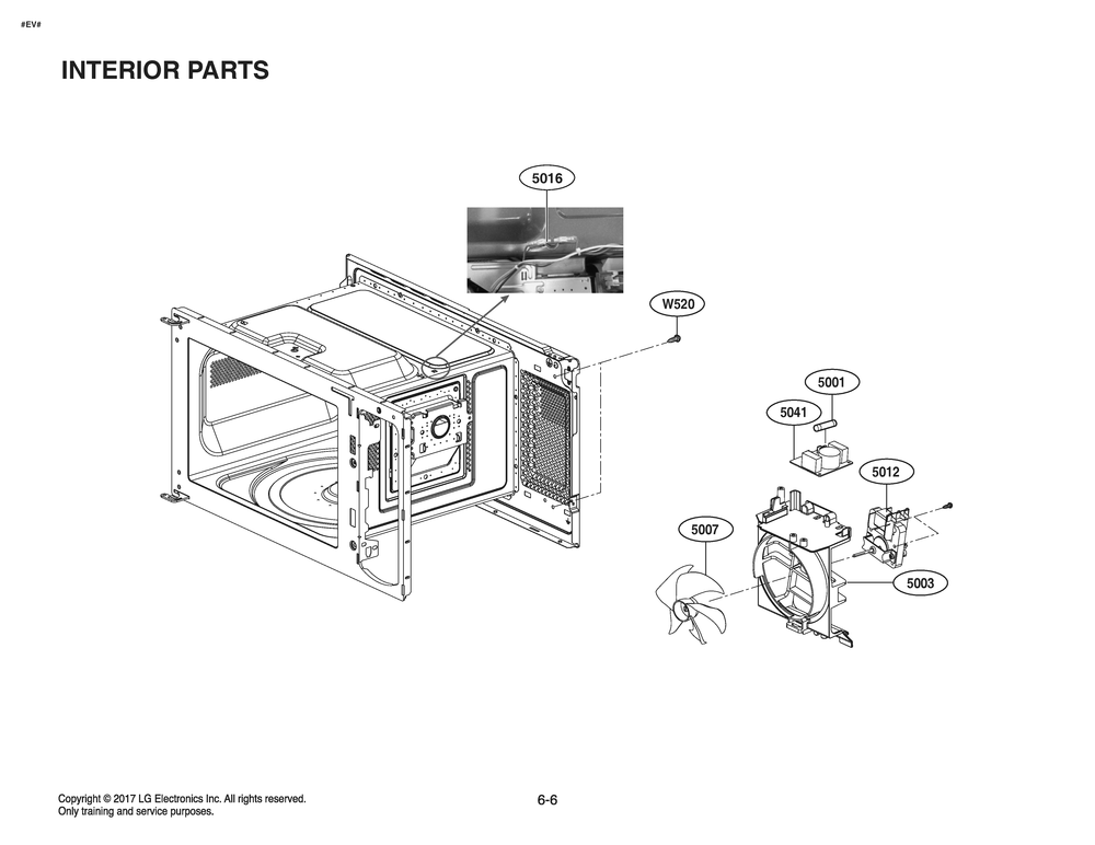 Interior Parts Diagram and Parts List for MSWN1590LD CSAMPLE LG Miscellaneous
