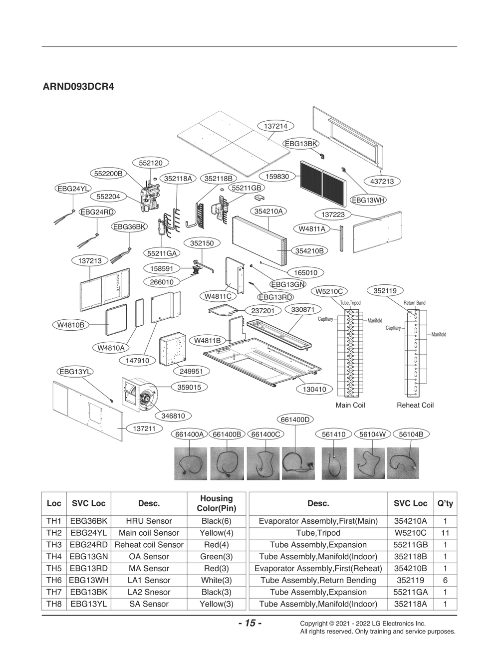 Diagram 1 Diagram and Parts List for ARND093DCR4 ENCULUS LG Air Conditioner