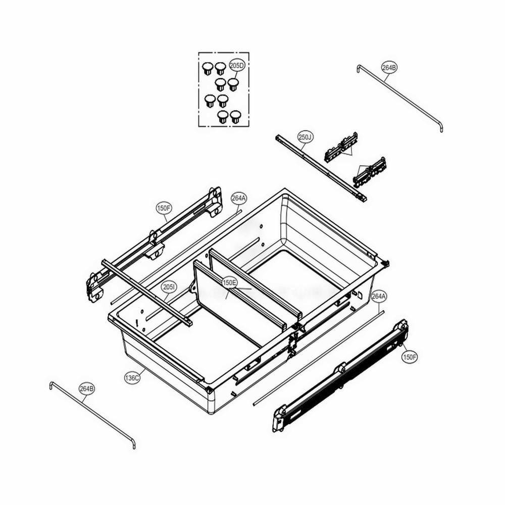 Custom Chill Parts Diagram and Parts List for LMXC23796S ASTCNA0 LG Refrigerator