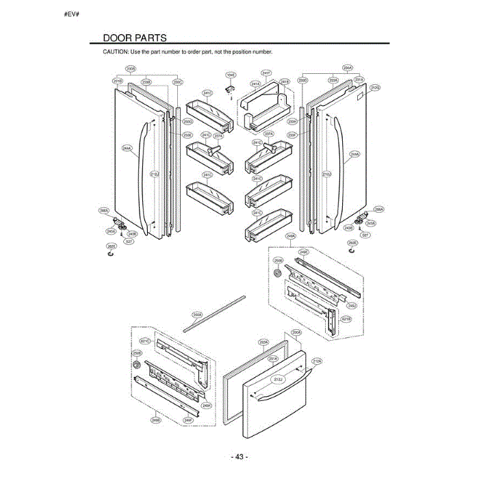 Section 4 Diagram and Parts List for LFC23760SW ASWCLGA LG Refrigerator