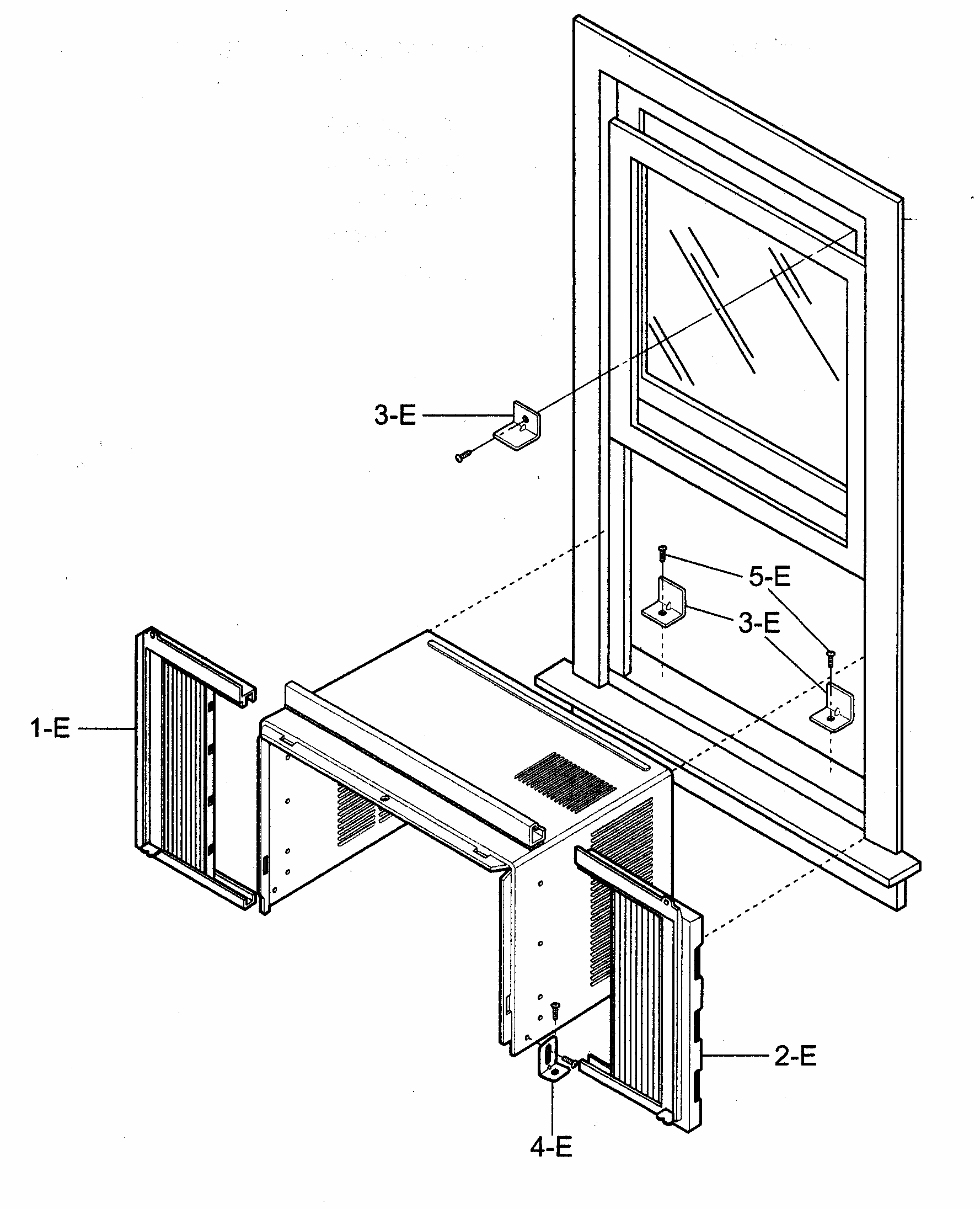 Installation Kit Assy Diagram and Parts List for 58075052500  Kenmore Air Conditioner