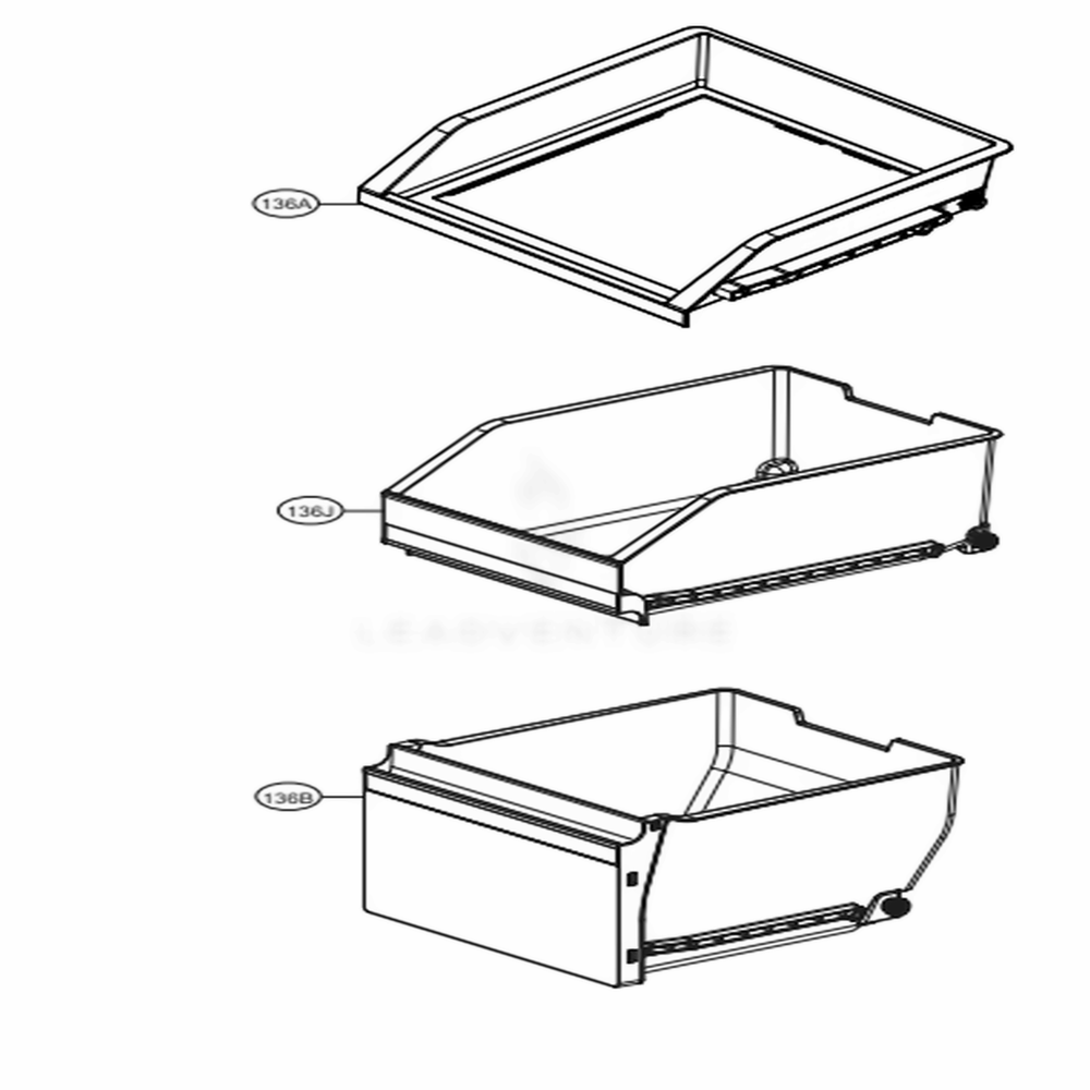 F-Room Drawer Part Diagram and Parts List for LPXS30866D ASBCNA0 LG Refrigerator