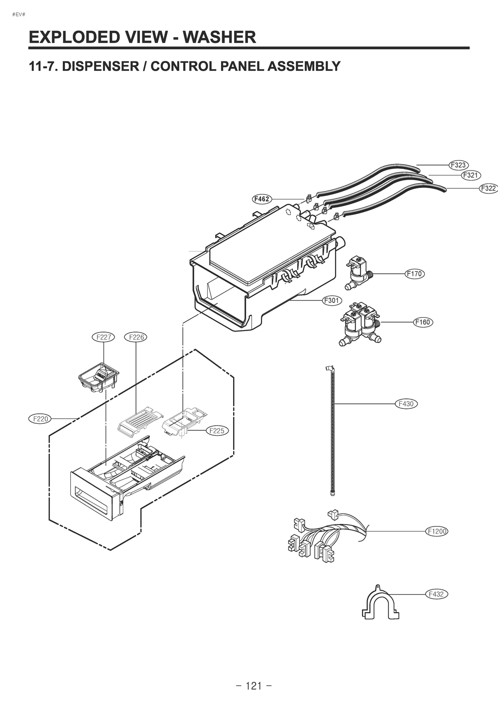Diagram 7 Diagram and Parts List for W3S1CWKBTNM ASSEEUS LG Washer