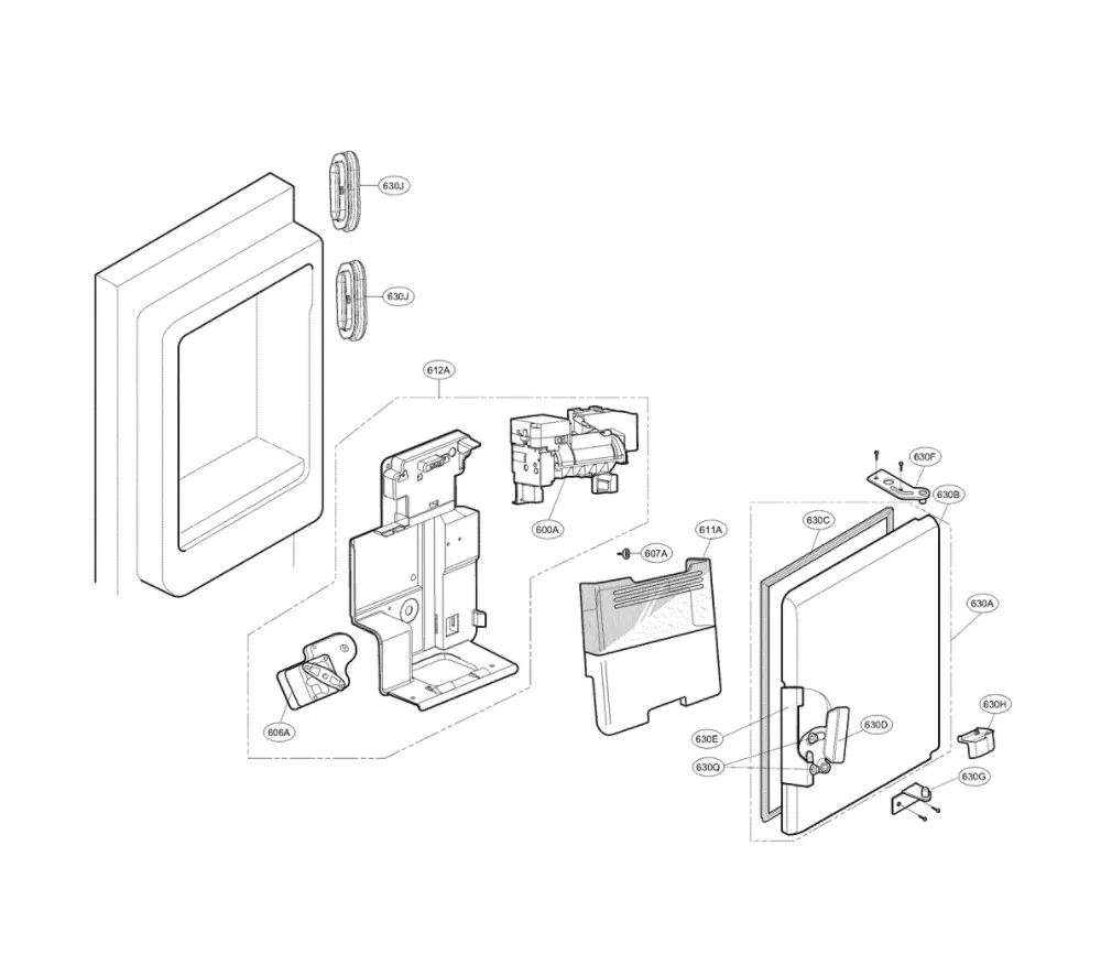 Ice Maker And Ice Bank Parts Diagram and Parts List for 79572053117  Kenmore Refrigerator