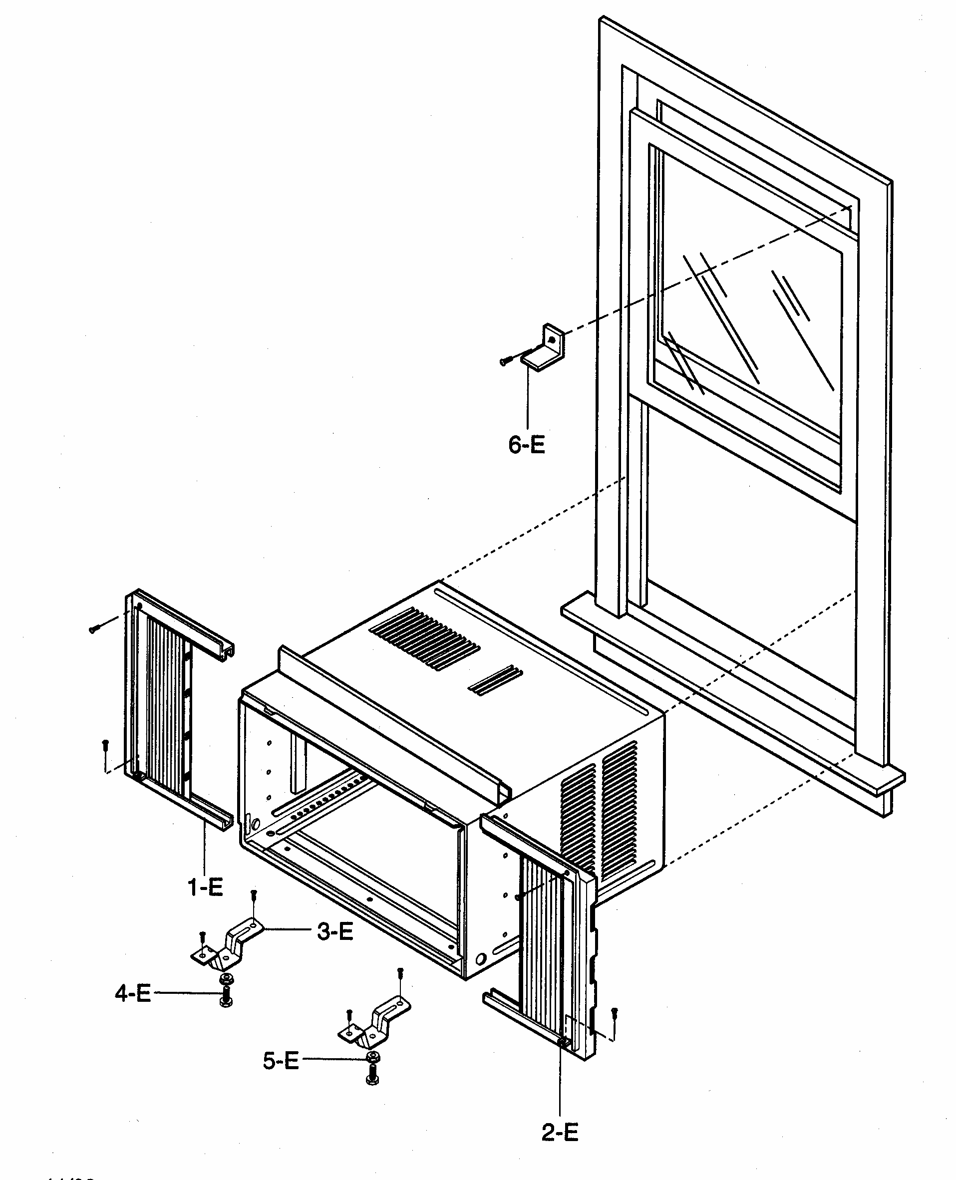 Installation Kit Diagram and Parts List for 58073082300  Kenmore Air Conditioner