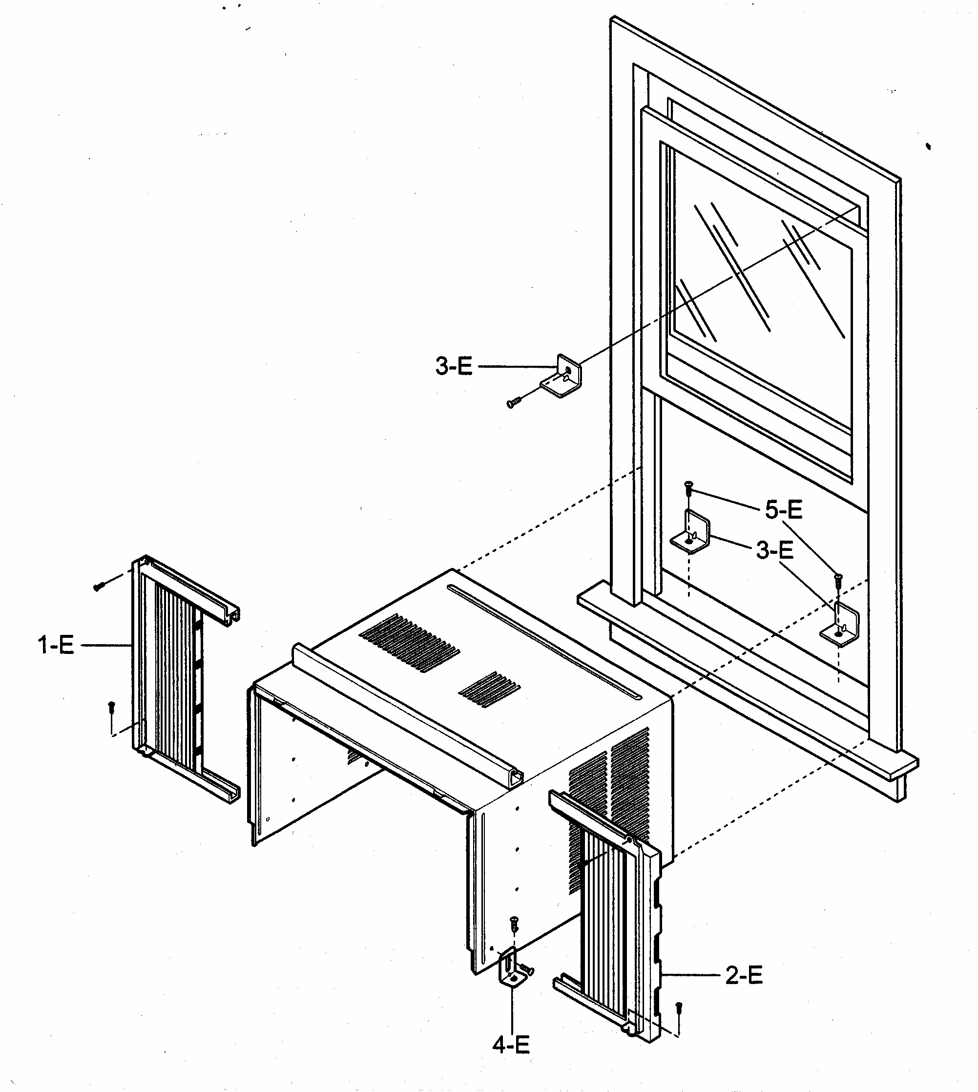 Installation Kit Assy Diagram and Parts List for 58074082400  Kenmore Air Conditioner