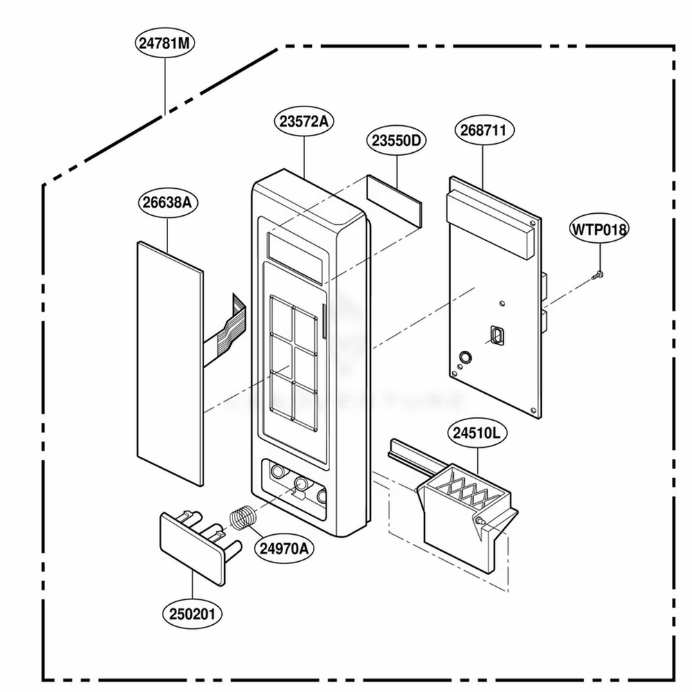 Controller Parts Diagram and Parts List for ACM1420AB ABKEAMA LG Range