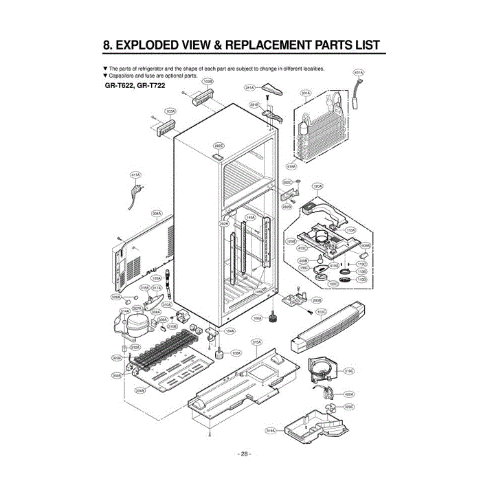 Section 4 Diagram and Parts List for LRTPC1831T ATICLGY LG Refrigerator