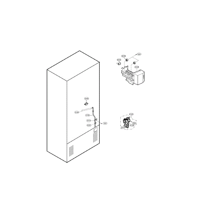 Ice Maker Diagram and Parts List for LDC22720TT 00 LG Refrigerator