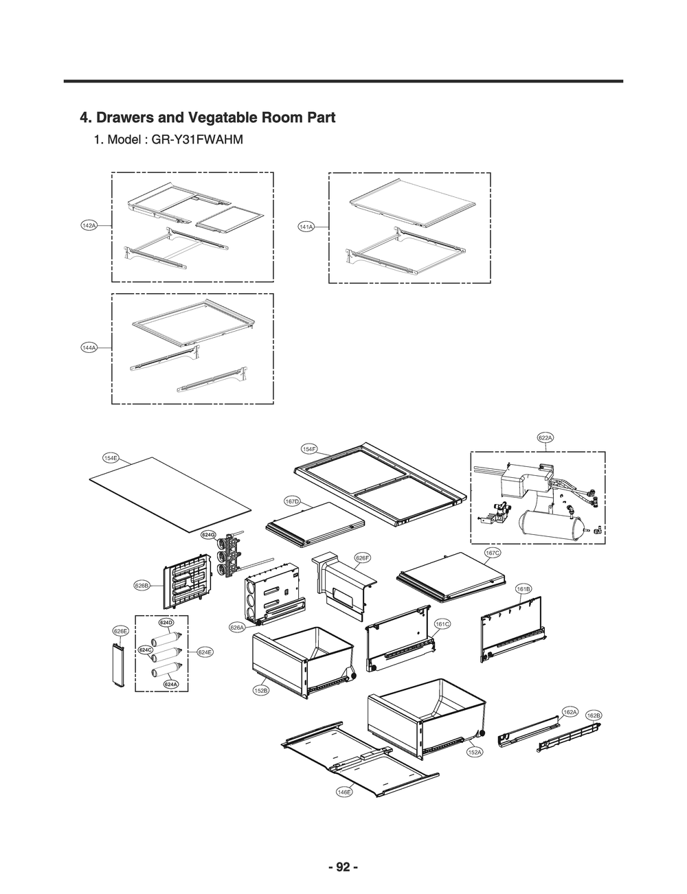Diagram 6 Diagram and Parts List for GR-Y31FWAHM ASBCNA0 LG Refrigerator