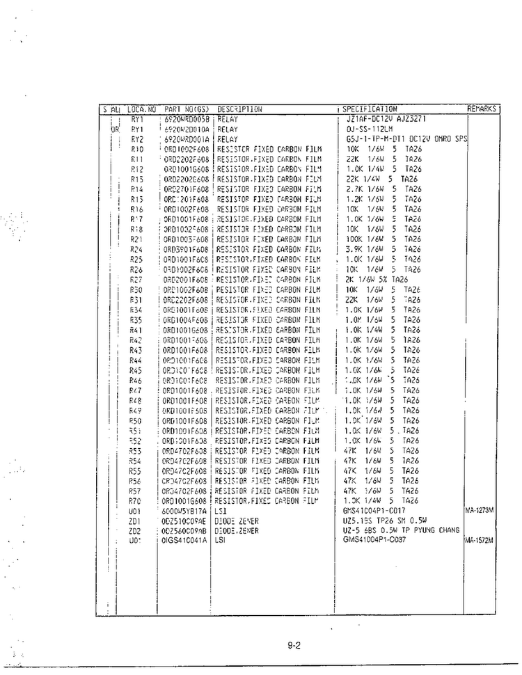 P.c.b.  Diagram Page 3 Diagram and Parts List for MA-1273M  LG Microwave