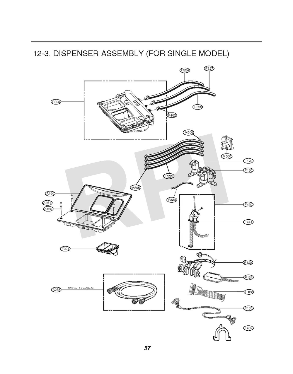 Diagram 3 Diagram and Parts List for GCWM1069QS7  LG Washer Dryer Combo